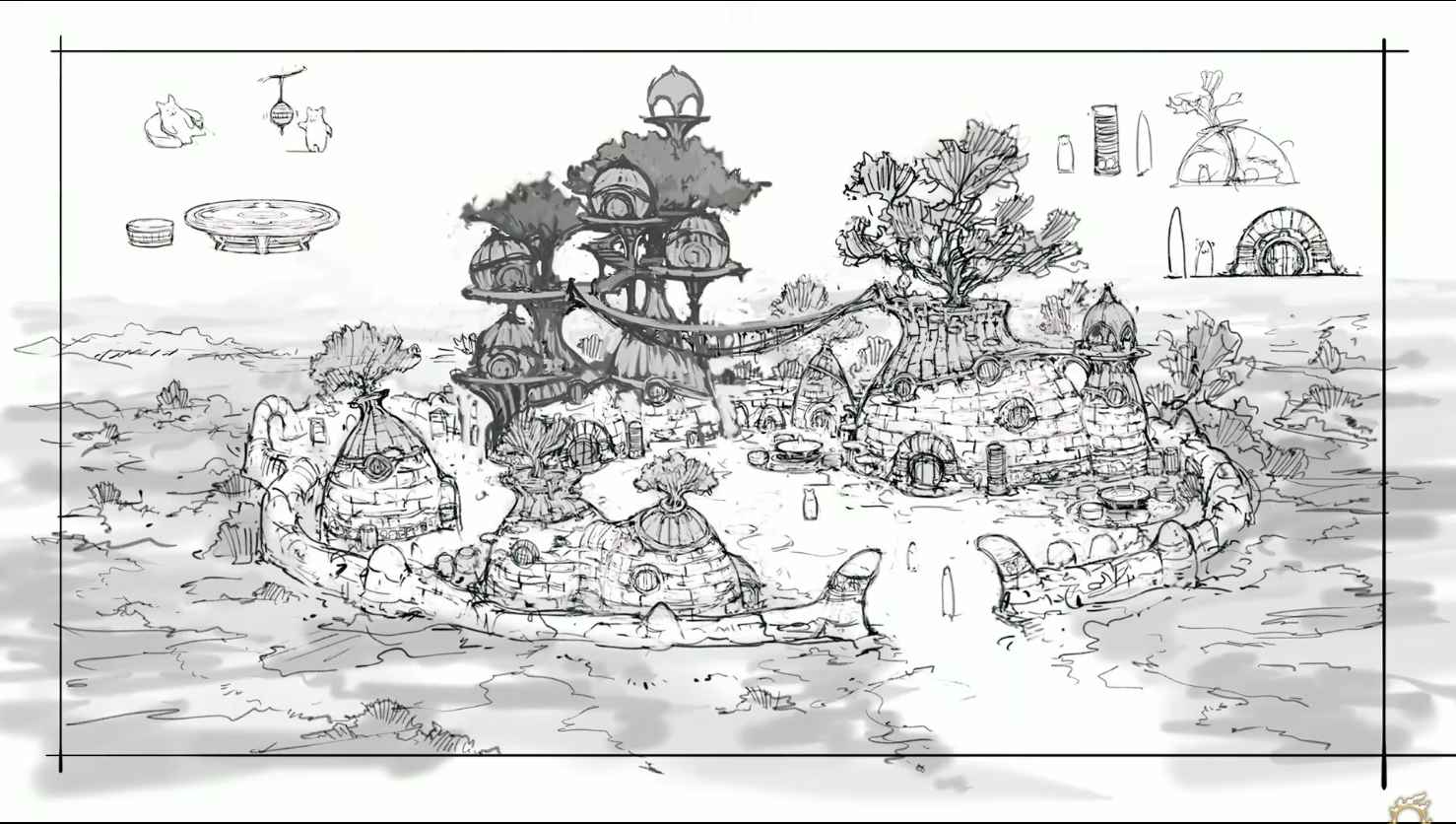 新種族の居住地スケッチ