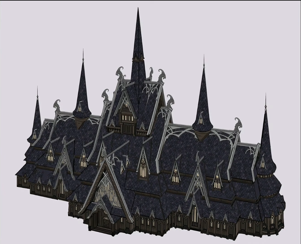 ゴシック様式の黒城