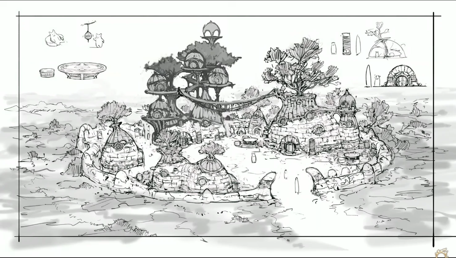 新種族の居住地スケッチ